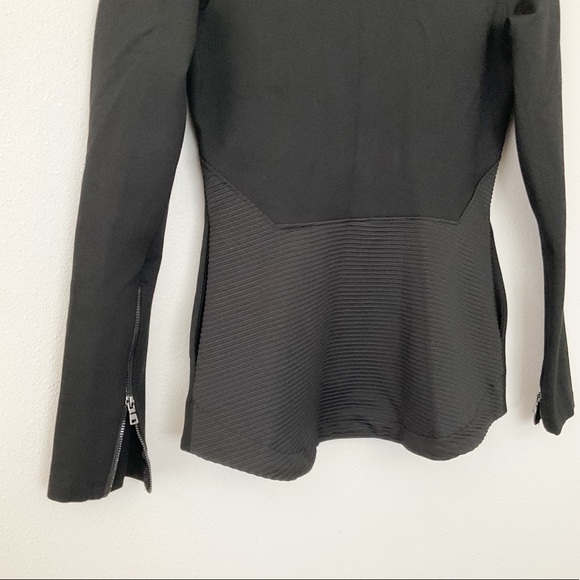 the base | ponte knit asymmetrical zip jacket - Picture 6 of 6